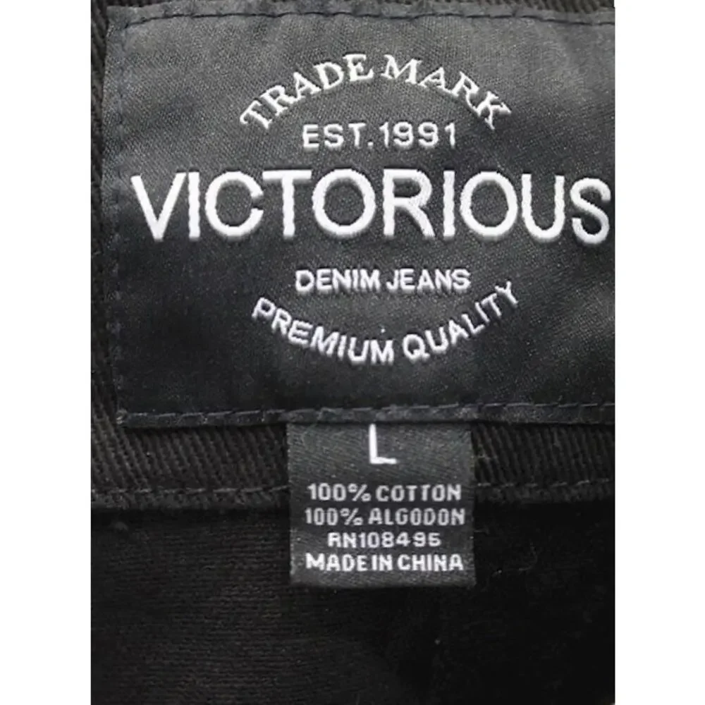 Victorious Colorblock Distressed Bandana Paisley Denim Button Jacket L - Picture 5 of 8